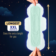 Sofy Women Anti Bacteria Longest XXL Sanitary Pads |Night Protection|Wider Hip Guard| Deep Absorption | Herbal Shield | Hygiene & Herbs | XX-Large, Pack Of 30