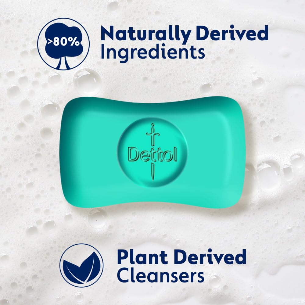 Dettol Cologne Fresh Bathing Soap Bar with 100% better odour protection- 150g Pack of 8, (600gm)