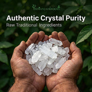 IndianJadiBooti Pure Wellness Crystals Combo | Bhimseni Camphor, Sat Ajwain & Sat Pudina | Traditional Ayurvedic Blend for Aromatic Relief & Cooling Comfort | Raw Jadi Booti | FSSAI Licensed
