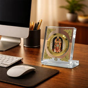 DIVINITI 24K Gold Plated Religious Car Dashboard Frame | Premium God Idol Frame for Car, Home Mandir & Office Table | Spiritual Gift, Decorative Showpiece | Ram Lalla