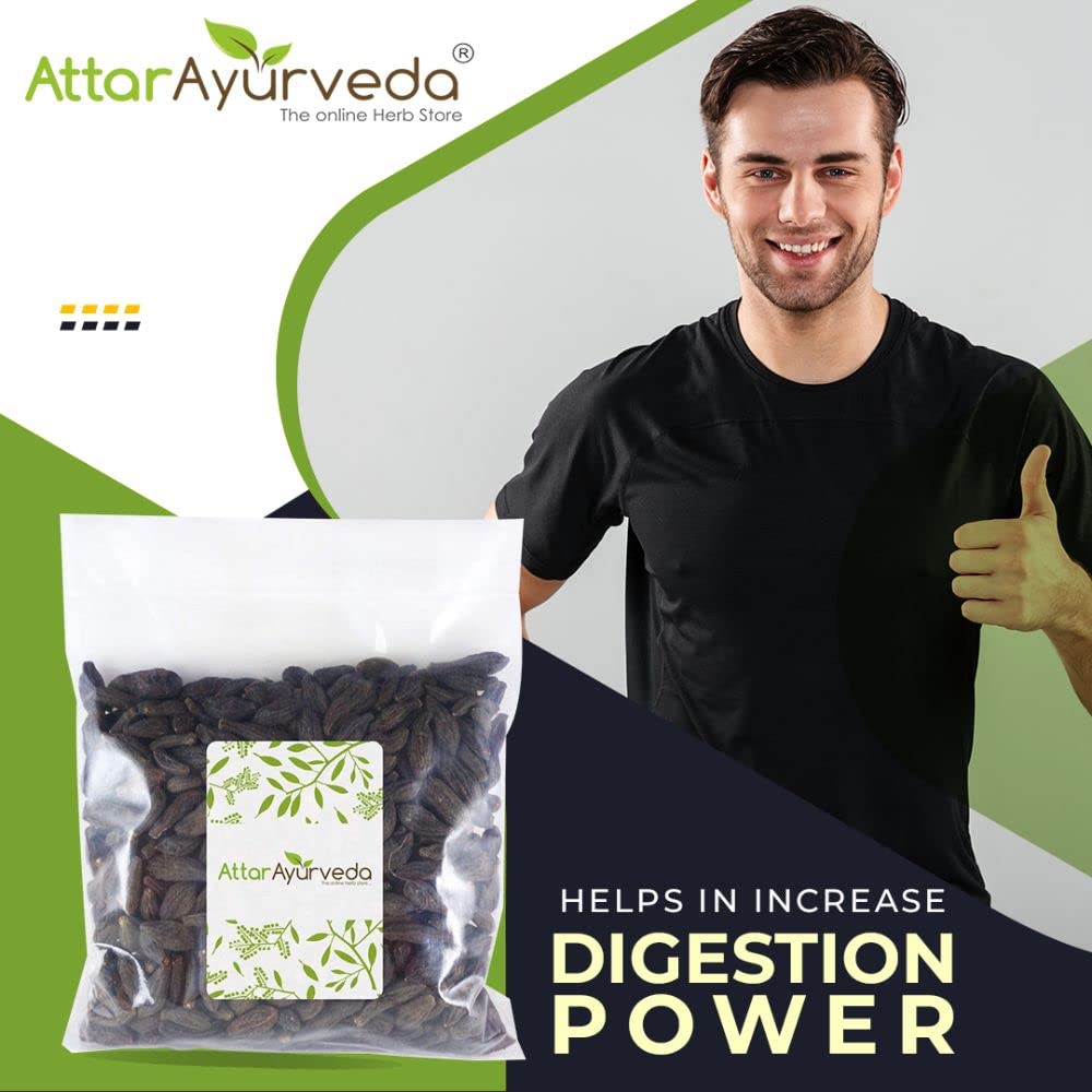 Attar Ayurveda Choti Harad - Kali Harad (250 Grams) | Dried | Whole Form | 100% Natural, No Preservatives