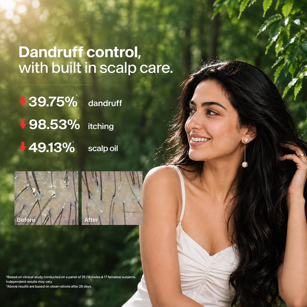 Biotique Fresh Neem Anti Dandruff Shampoo and Conditioner | Controls Dandruff | Eliminates Dryness, Flaking, and Itching | Hair Looks Fresh and Lustrous |Suitable for All Skin Types | 650ml