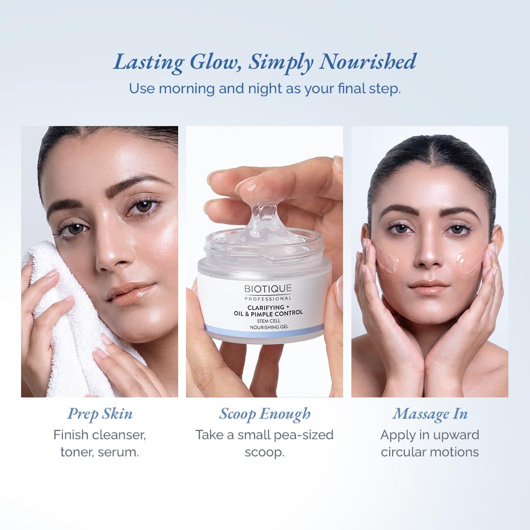 Biotique Professional Clarifying + Oil & Pimple Control Nourishing Gel 50gm