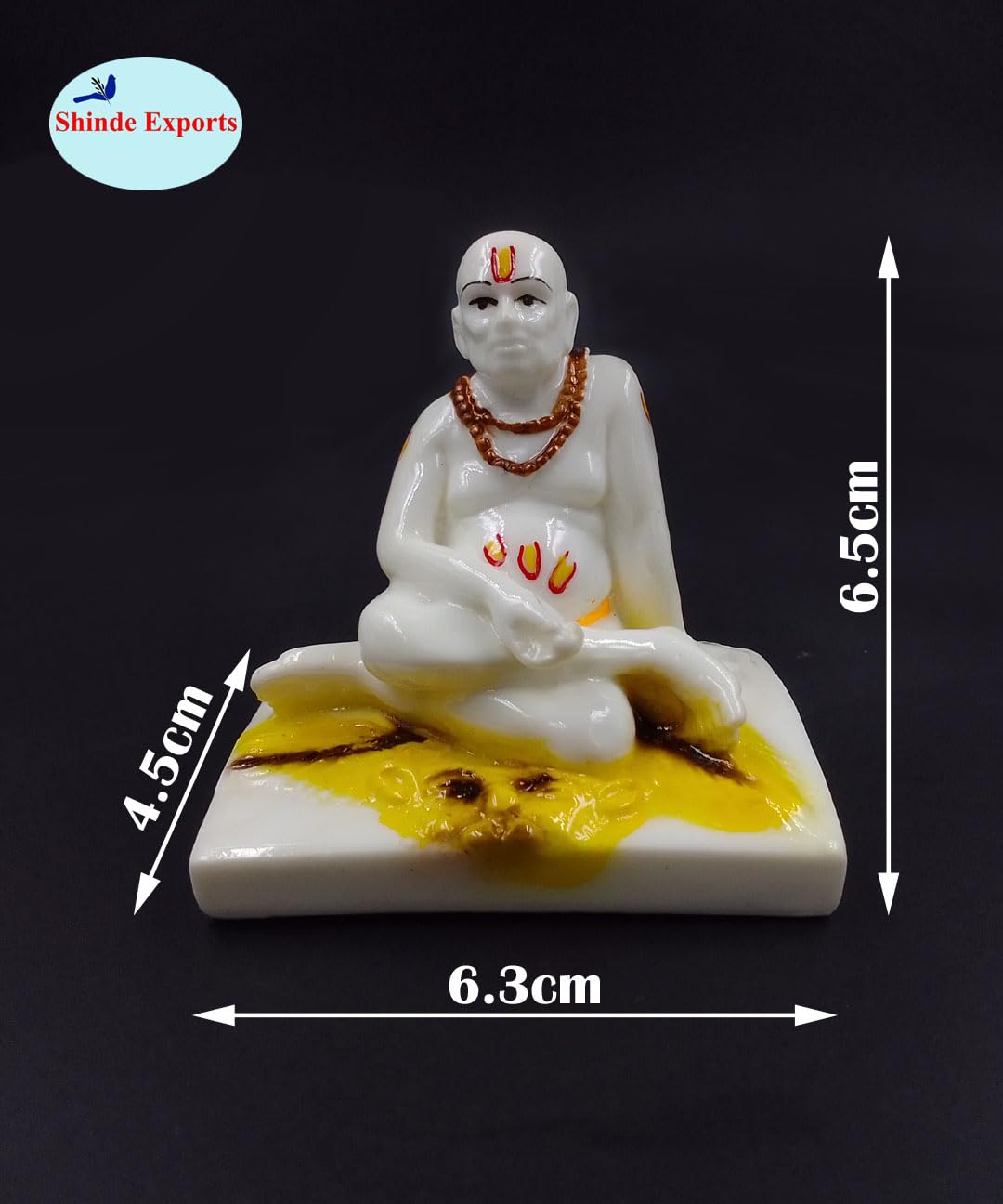 SHINDE EXPORTS Shree Swami Samarth murti Idol Statue for car Dashboard (6.5cm)