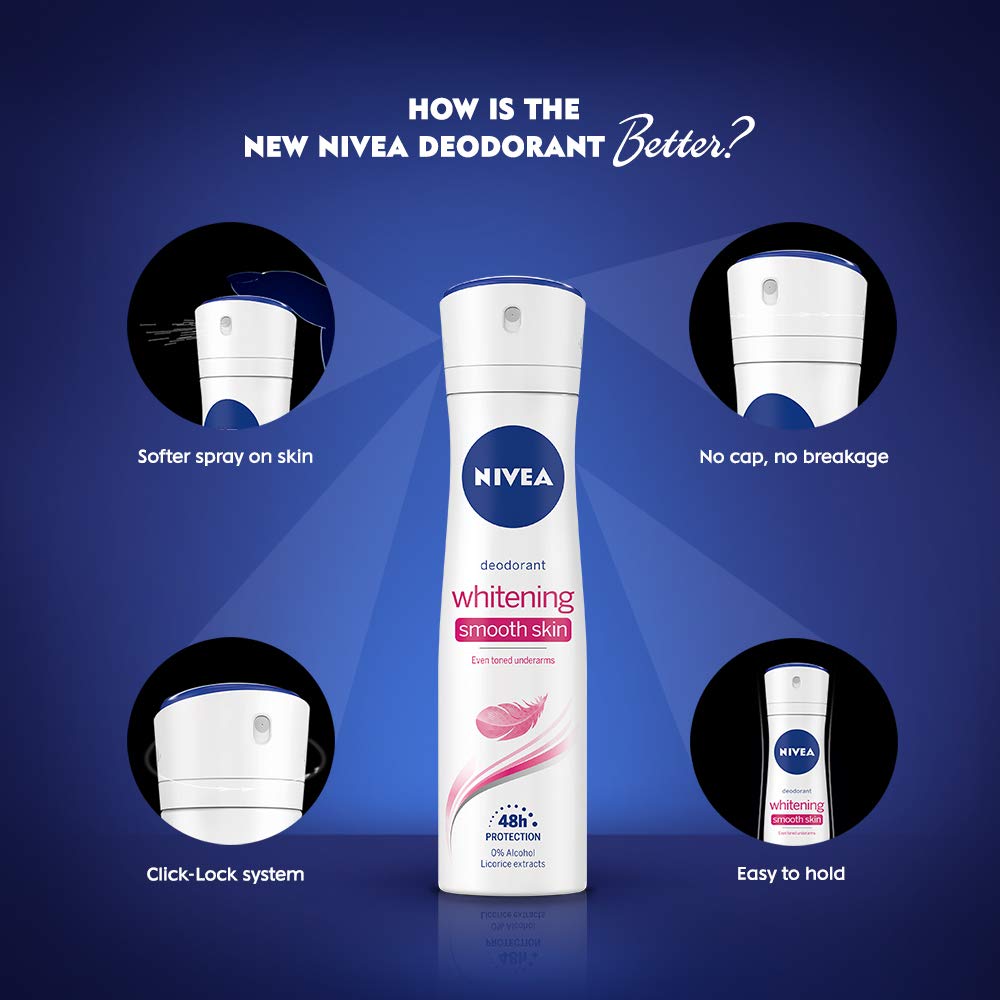 Nivea Body Lotion, Extra Whitening Cell Repair SPF 15, For All Skin Types, 400ml & Deodorant, Whitening Smooth Skin, Women, 150ml