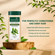 Biotique Fresh Henna Color Protect Shampoo & Conditioner | Gentle Care for Color-Treated Hair | Helps Maintain Hair Color, Strengthen & Nourish Hair | Henna & Botanical Extracts | 180ml