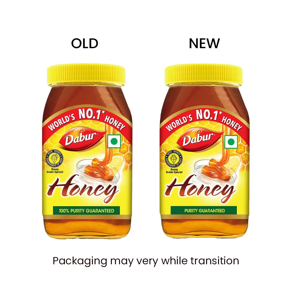Dabur Honey - 250g | Pure | World's No.1 Honey Brand with No Sugar Adulteration | For Fitness & Health | Natural Immunity Booster | Rich in Antioxidants & Minerals