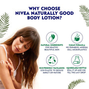 NIVEA Naturally Good, Natural Avocado Body Lotion, For Normal to Dry Skin, No Parabens, 98% Natural Origin Ingredients, 350 ml