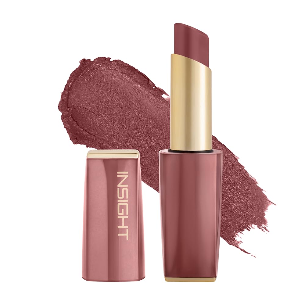 INSIGHT Pure Matte Lipstick - Soft Launch| High Pigment, Long Lasting Smooth Matte Finish | Enriched with Vitamin E & Coconut Oil - 3.3 g