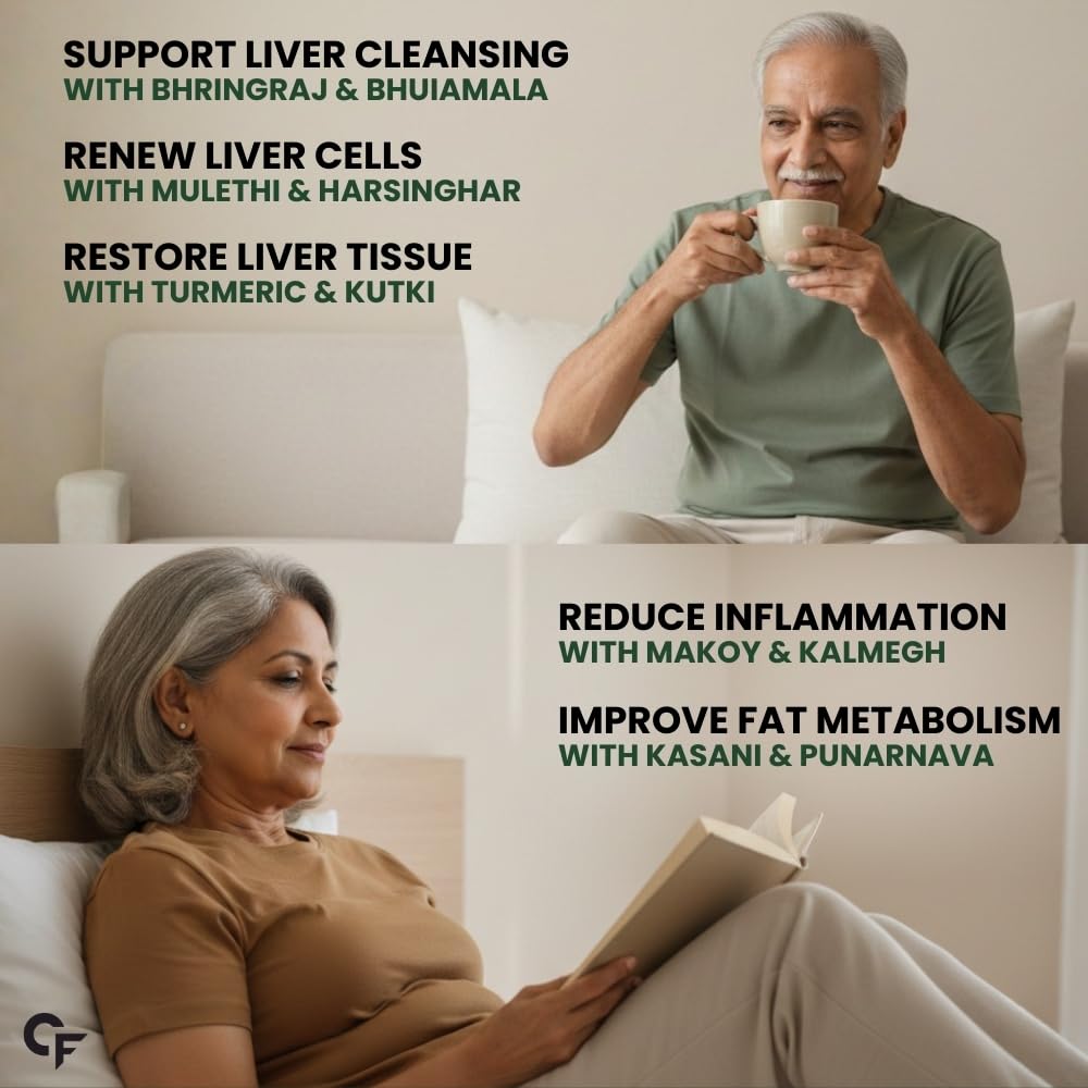 Carbamide Forte Ayurvedic Liver Care Juice - 1L | Herbal Liver Detox Supplement | Antioxidant-Rich Formula with 15 Ayurvedic Herbs | No Added Sugar & Artificial Colour