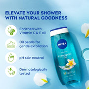 NIVEA Frangipani & Oil 250ml Body Wash| Shower Gel with Care Oil Pearls| Refreshing Scent of Frangipani Flower|Clean, Healthy & Moisturized Skin