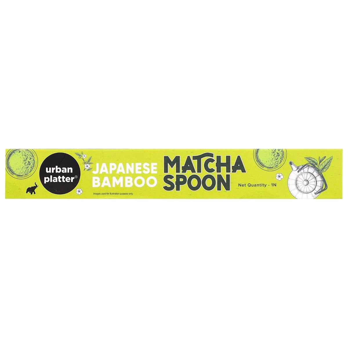 Urban Platter Japanese Bamboo Matcha Spoon, 1N (Chashaku | Green Tea Powder Scoop)