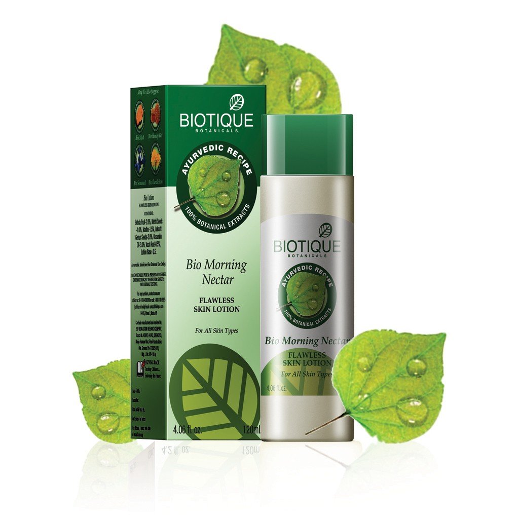 Biotique Skin Care Morning Nectar Nourishing Lotion for All Skin Types, 120ml (Pack of 2)