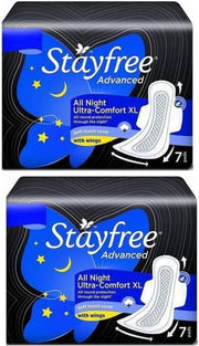 Stayfree Advanced All Night Ultra-Comfort XL, Pack of 14