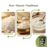 NatureVit Banslochan 200g | Natural Bamboo Silica | Ayurvedic Ingredient for Bone Strength, Immunity & Skin Health | Safe for Infants & Adults | Edible Raw Bamboo Extract