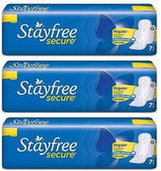 Stayfree Secure Cottony Regular 7+7+7 Wings, Pack of 21