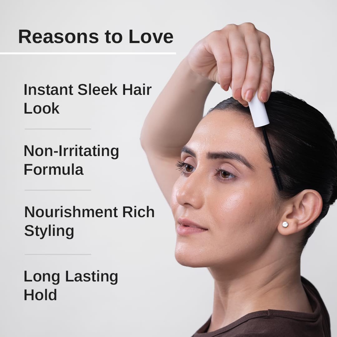 Bare Anatomy Expert Sleek Hair Finishing Stick | 100% Alcohol & Silicon Free | Baby Hair, Frizzy Hair & Flyaway Fixer | Non-Sticky & Non-Crunchy | Natural Sleek Finish With No Residue | 10ml, Gel