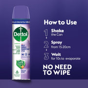 Dettol Multi-Surface Disinfectant Sanitizer Spray Bottle | 24 hours protection| Germ Kill on Hard and Soft Surfaces (Orchard Bloom, 225ml) (Pack of 3)