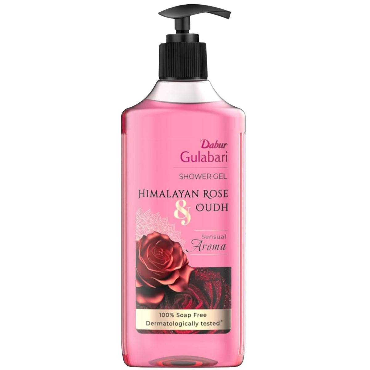 Dabur Gulabari Shower Gel - 500 ml | 99% Pure Glycerine | Gentle Bodywash | Himalayan Rose Extract to nourish and revitalise the skin | 0% Parabens & Soap | No Silicones | With Oudh Fragrance