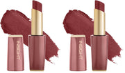 INSIGHT Pure Matte Lipstick - Flirt Alert| High Pigment, Long Lasting Smooth Matte Finish | Enriched with Vitamin E & Coconut Oil - 3.3 g (Pack of 2)