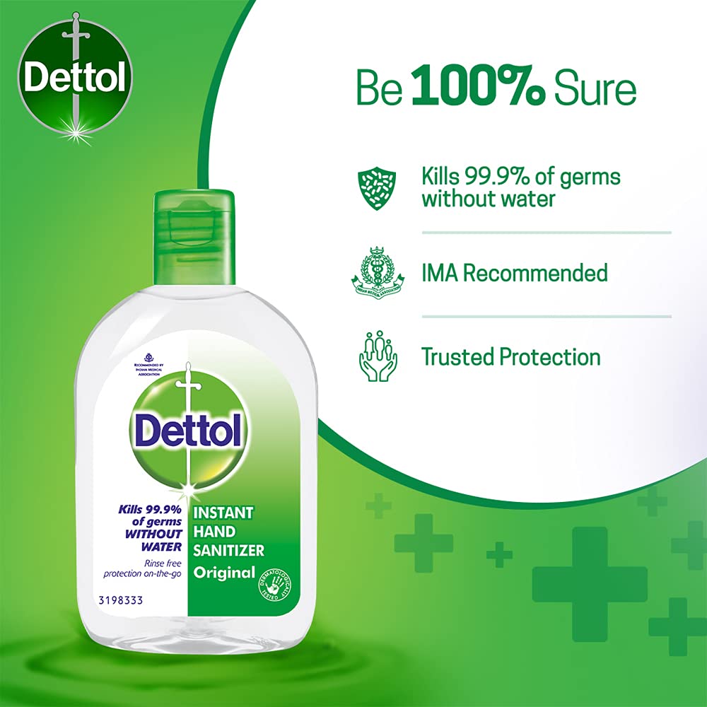 Dettol Original Germ Protection Alcohol based Hand Sanitizer, 110ml, Pack of 4