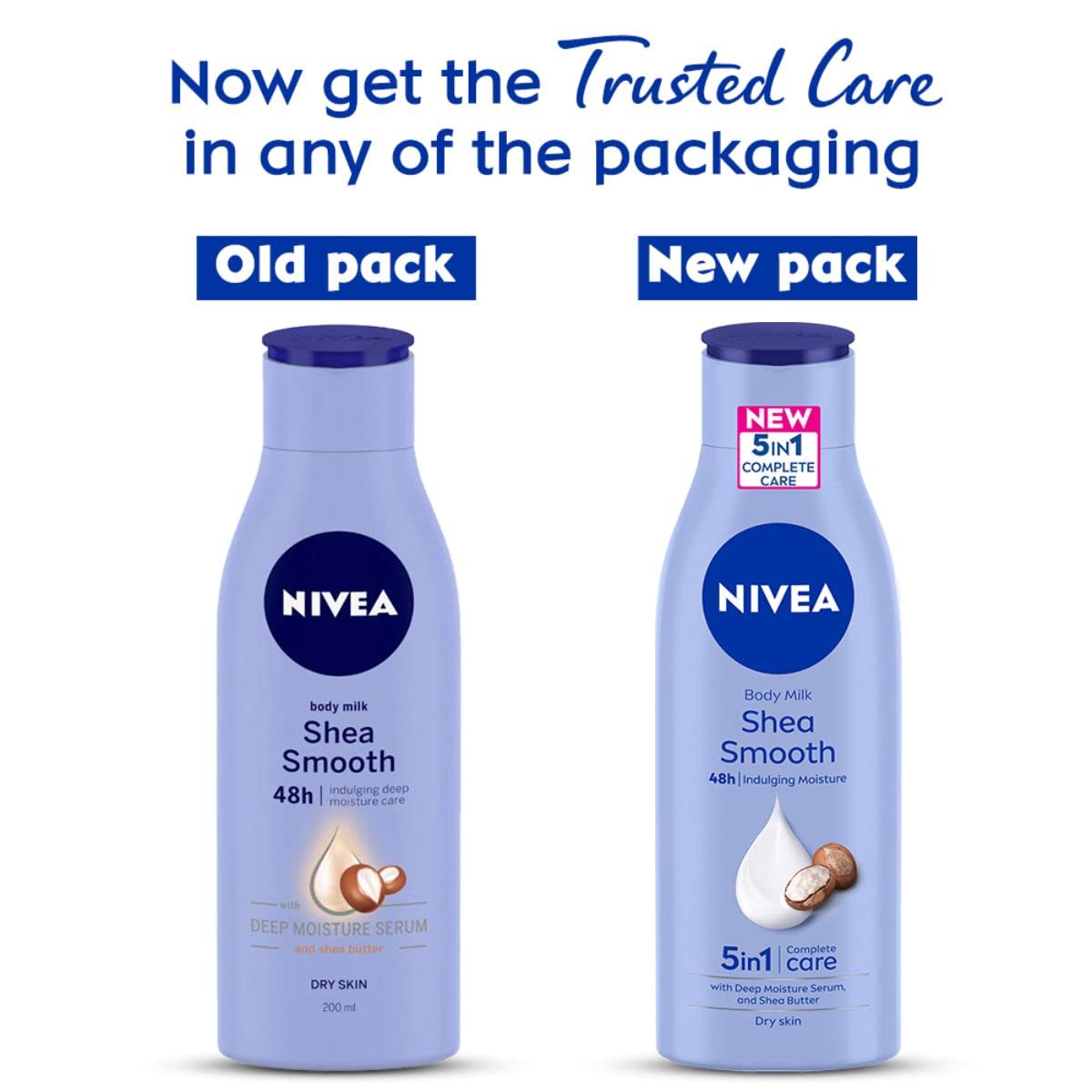 Nivea Body Lotion For Dry Skin, Shea Smooth, With Shea Butter, For Men & Women, 200 ml & Nivea Fresh Active Original Deodorant for Men, 150ml