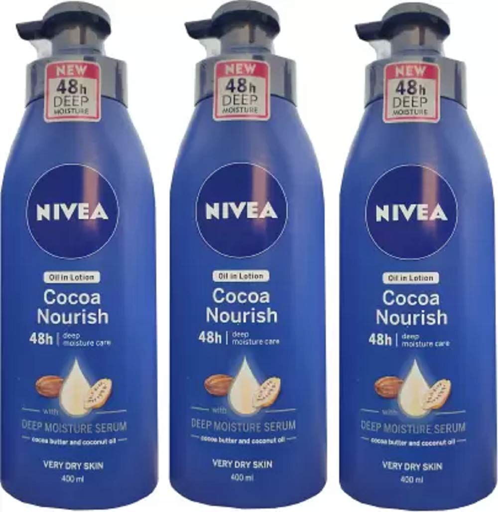 Nivea Cocoa Nourish 48H Deep Moisture Lotion Care 400Ml *3 (1200 Ml)