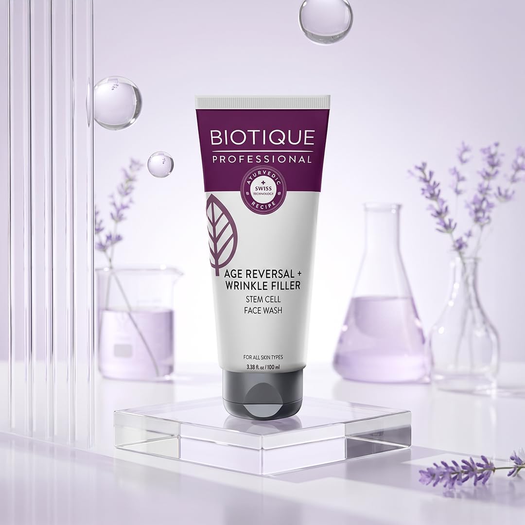 Biotique Professional Age Reversal + Wrinkle Filler Stem Cell Face Wash 100ml