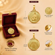 DIVINITI 24K Gold Plated Double-Sided Religious Pendant with Premium Gift Box, Spiritual Locket for Men & Women, Devotional Jewellery for Gifting & Everyday Wear | Baba Deep Singh & Golden Temple - GNG Pendant