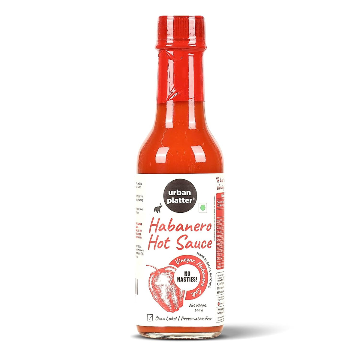 Urban Platter Habanero Hot Sauce, 160g (Fruity & Fiery| Mexican-Style Chilli Sauce | No Artificial Flavours)