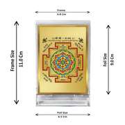 DIVINITI 24K Gold Plated Religious Car Dashboard Frame | Premium God Idol Frame for Car, Home Mandir & Office Table | Spiritual Gift, Decorative Showpiece | Shri Yantra
