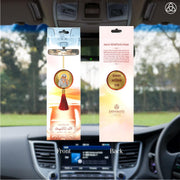 Diviniti 24K Gold Plated Double Sided Sai Baba and OM Car Hanging Sai Baba Dangler Interior Decor Luxurious Gold Plated Hangings Divine Car Accessories for Positive Energy Protection