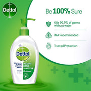 Dettol Alcohol based Hand Sanitizer, Original, 200ml, Pack of 3