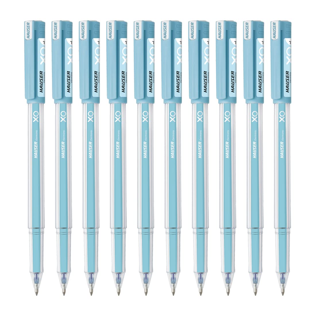 Hauser Germany Xo Jumbo Gel Pen Box Pack|0.6 Mm Tip Size|Water Proof Ink For Smooth Flow System|Comfortable Grip With Smudge Free Writing|Smooth,Sturdy&Refillable Pen|Blue Ink,Pack Of 20 Pens
