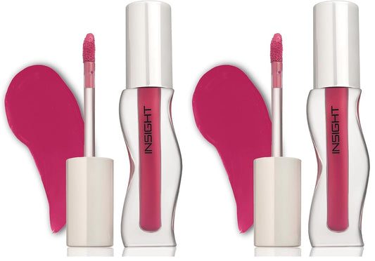 INSIGHT Hydra Creamy Lip Sheen - Pink Royalty | Glossy Finish | 2 in 1 Lipstick + Gloss | Infused with Ceramides & Vitamin B5 | One Swipe Rich Color (2.5 g) (Pack of 2)