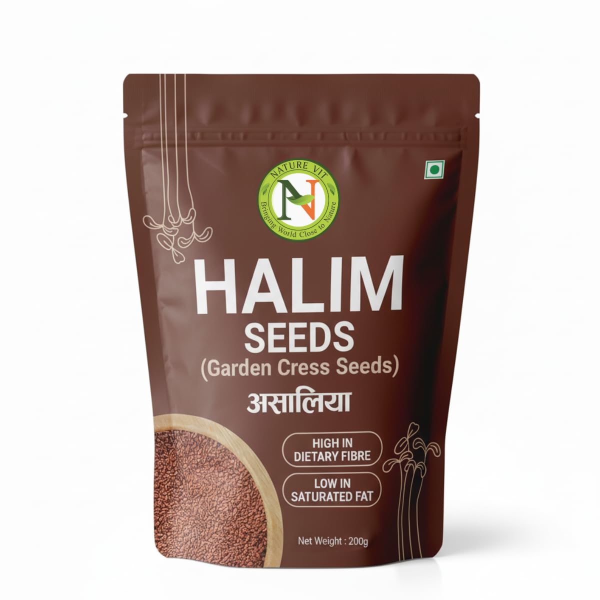 NatureVit Halim Seeds 200g | Aliv | Garden Cress Seeds | Rich in Iron, Fiber & Omega-3 | Natural Immunity Booster