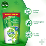 Dettol Original Handwash Liquid Soap Refill, 175ml (Pack of 3) | Germ Defence Formula | 10x Better Germ Protection