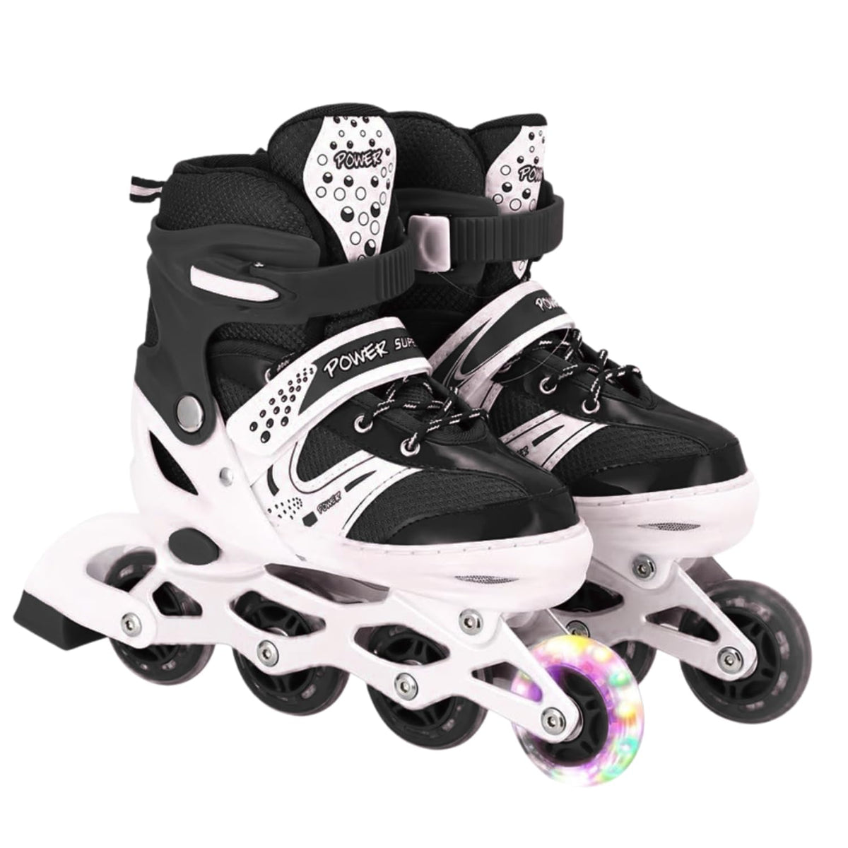 Toy Imagine Adjustable Inline Skates for Kids & Adults, Ages 6-18, Black