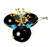 DSH Decorative Bowl Multi Utility Snacks Decorative and Serving Bowl Platter for Home Decor Gifting Item. (WRBWL-3BLOCK-BLK) (Black)