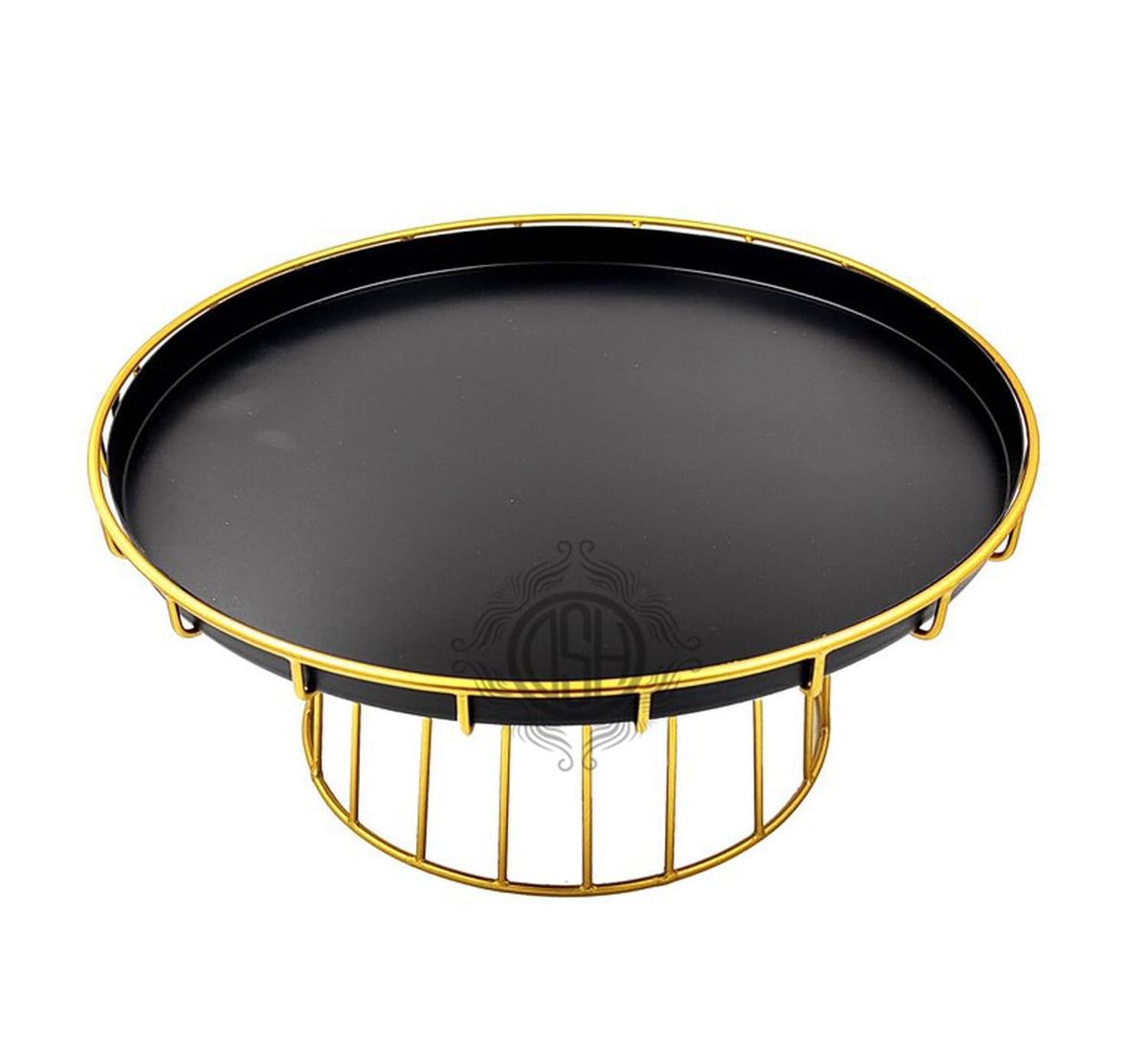 DSH Cake Stand for Cupcake Display Stand Multipurpose Round Dessert Stand for Birthday and Wedding Party (Black, Small)