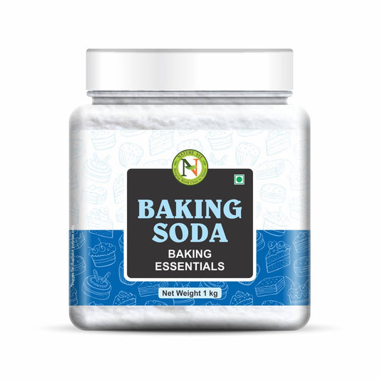 NatureVit Baking Soda 1Kg | Food Grade Sodium Bicarbonate | Triple Refined for Baking, Cooking, Cleaning & Deodorizing | Multipurpose Use
