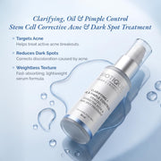 Biotique Professional Clarifying + Oil & Pimple Control Stem Cell Corrective Acne & Dark Spot Treatment Serum 30ml