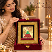DIVINITI 24K Gold-Plated Vahan Durghatna Yantra Frame | Sacred Yantra for Protection, Safe Travel & Positivity | Home, Office & Pooja Decor | Premium Gift Box | 12 x 11 CM