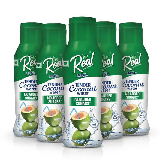 Dabur Real Activ Tender Coconut Water| No Added Sugars|Not from concentrate (Pack of 6)