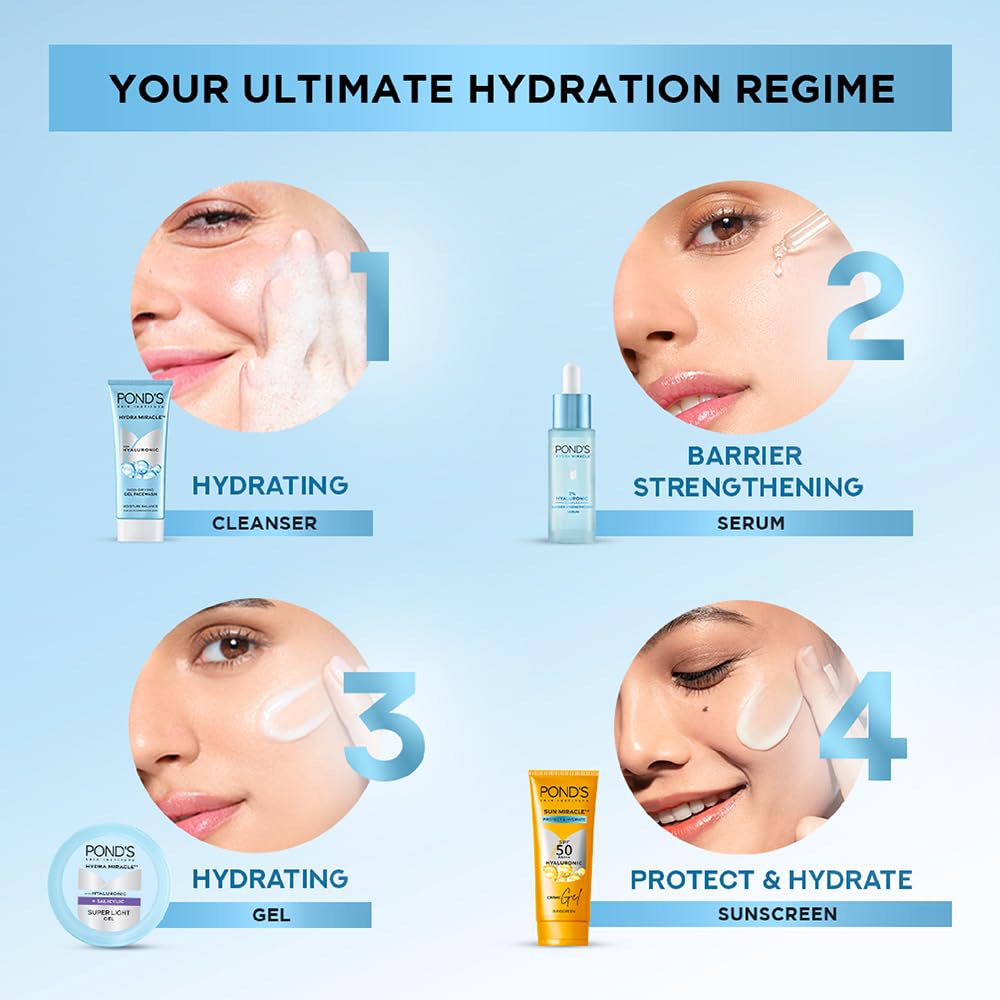 Ponds Hydra Miracle Super Light Gel with Hyaluronic Acid & Salicylic - 200g
