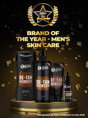 BEARDO DeTan Face Wash for Men, 200ml | Coffee Facewash, Aloe Vera, Vitamin E | Helps to Reduce Tan | Exfoliates & Hydrates for Smooth & Oil Free Skin (Pack of 3)