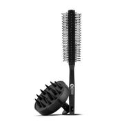 Beardo Roller Hair Brush & Scalp Massager for Men | Men Accessories | Soft Silicone Bristles for Dry Massage, Oil & Shampoo | Hair comb (Set of 2)