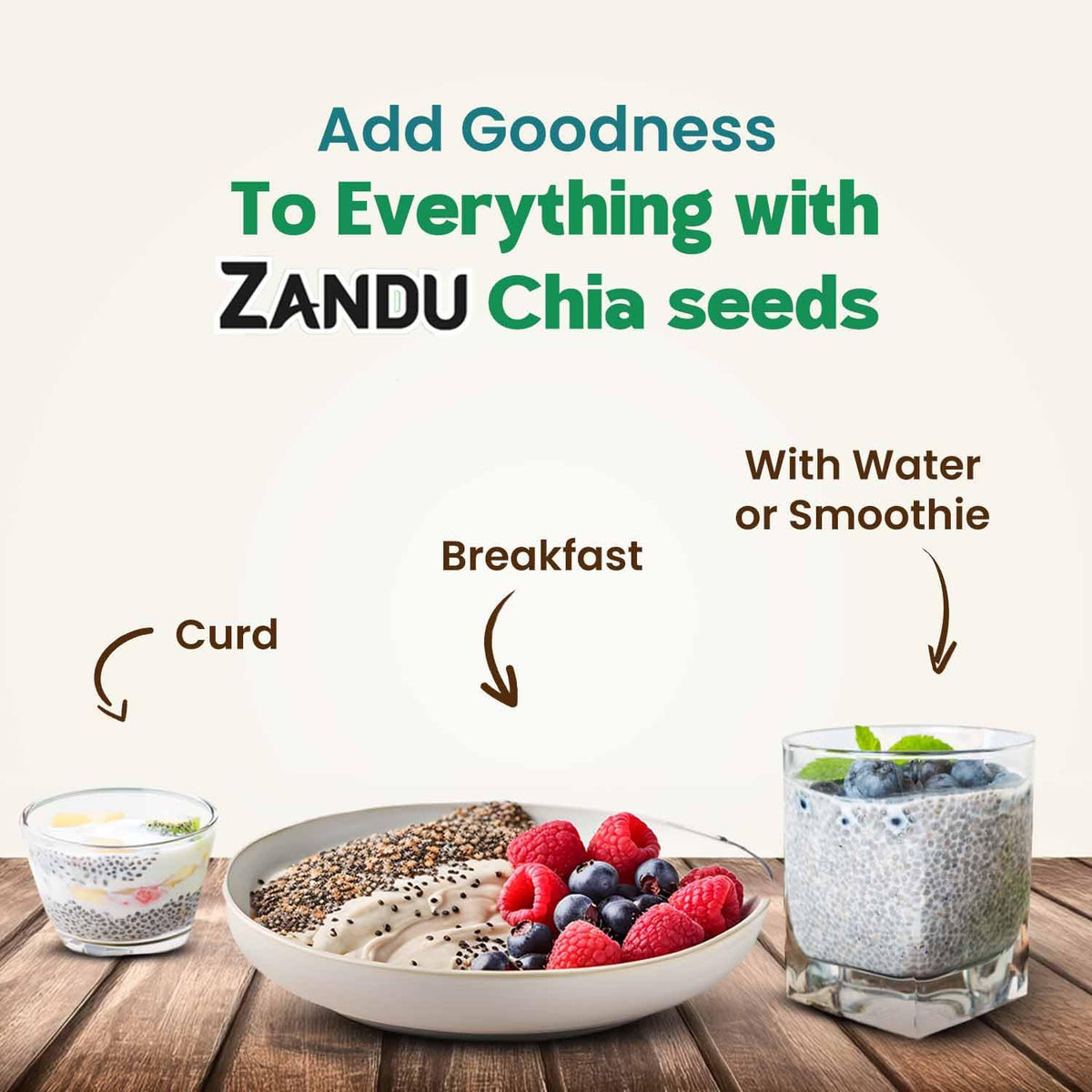 Zandu Chia Seeds, 200g I Premium & Raw Seeds I Rich in Omega-3 Fatty Acids I Helps in Weight Management