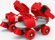 Toy Imagine® Roller Inline Skates for Kids | Adjustable Size Skating Shoes with Front Brake | 4 Pu Wheels | Skates for Boys & Girls Age 4-8 | Kids Roller Skates for School Sports(Red)