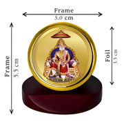 DIVINITI 24K Gold Plated Religious Car Dashboard Frame | Premium God Idol Frame for Car, Home Mandir & Office Table | Spiritual Gift, Decorative Showpiece | Agrasen Maharaj